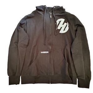 Helldorado ~ Black Zipped Hoodie Jacket ~ size Large